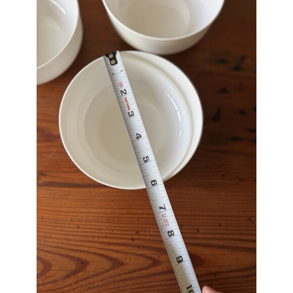 Gibson Elite Cereal Bowl Genuine Bone China Set Of 3 6" White MINT - Picture 3 of 9